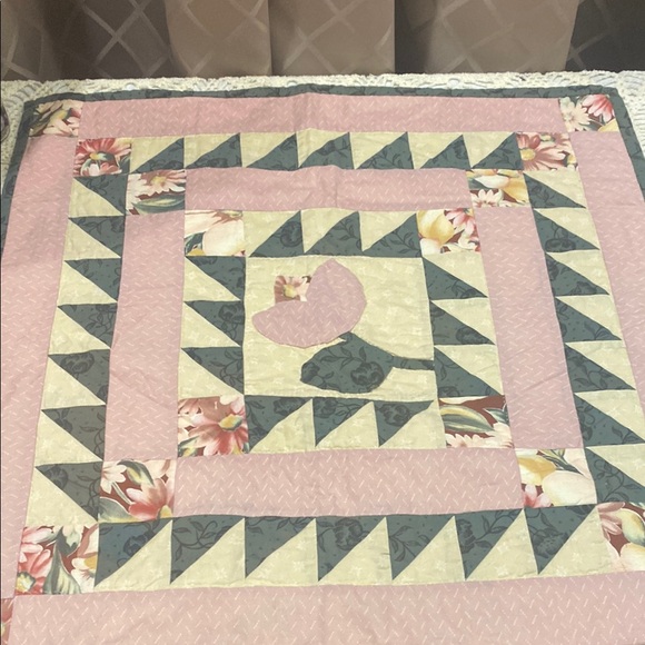 Hand Crafted Other - Vintage Handmade Quilt Wall Hanging Table Decoration 22 1/4” x 24 1/4”.